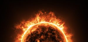Fiery Sun Background