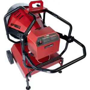 Upper rear side angle view of the SunFire SF160 radiant heater.