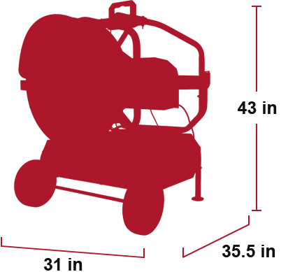 SunFire SF160 heater dimensions - great for portability and rolling through any door in your shop.