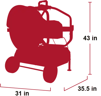 SunFire SF160 heater dimensions - great for portability and rolling through any door in your shop.
