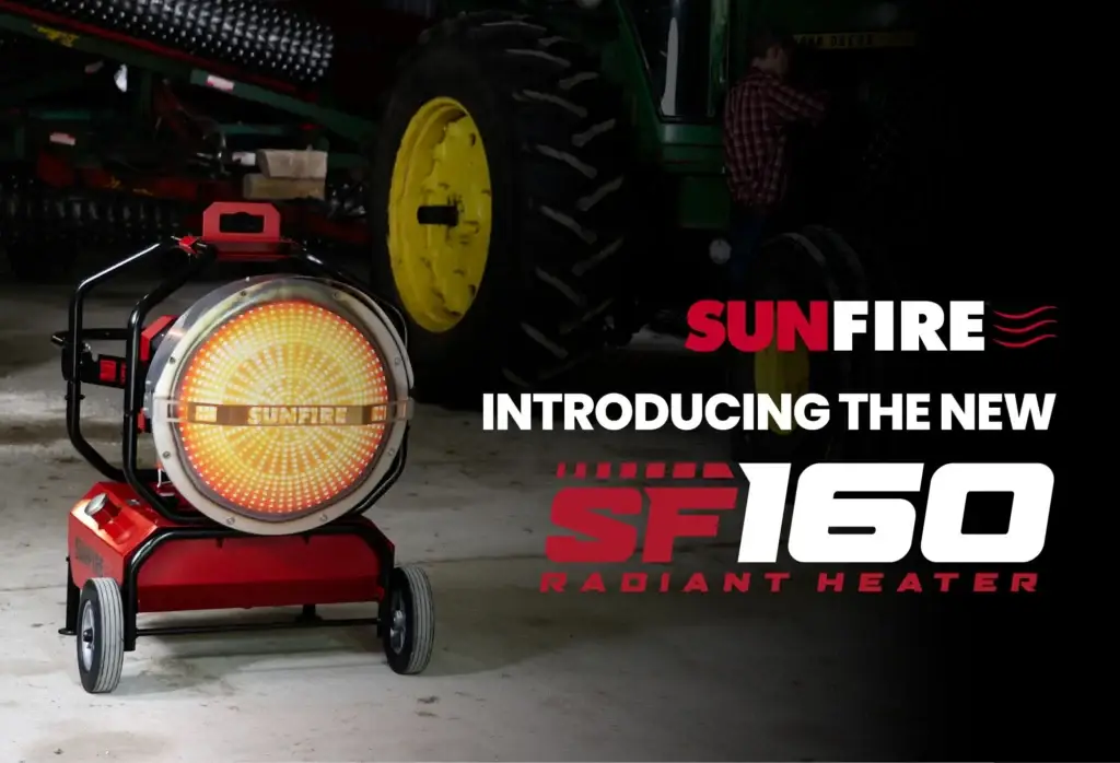 Close up introducing the SunFire SF160 Radiant Heater